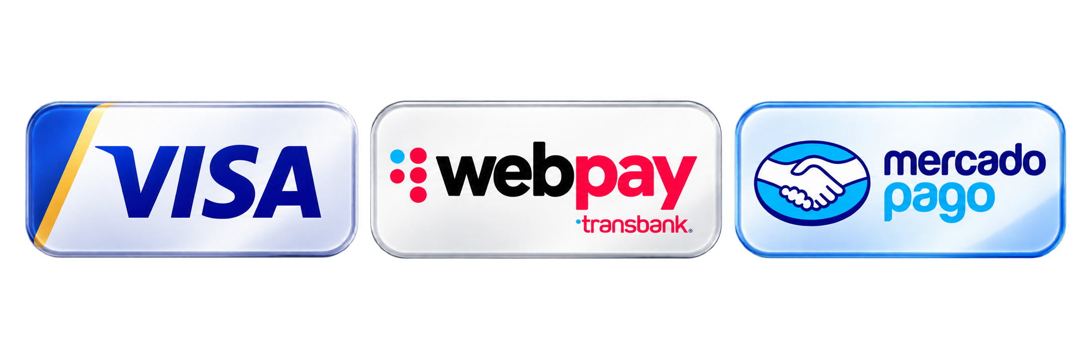 Medios de pago: Visa, Webpay Transbank y Mercado Pago
